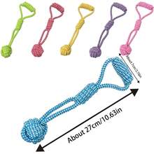 1 Stück robustes interaktives Tauziehen-Spielzeug für Hunde mit Seilball - hilft beim Zähneputzen, Trainingsgerät für mittelgroße Hunde, blaues Seildesign, Haustierbedarf, geeignet für kauende Hunde. 1 Hundeseil-Kautier, robuster Ball mit Griff, interaktive Zahnreinigung, geeignet für kleine und mittelgroße Hunde. - Verschiedenfarbig - Übersicht 11