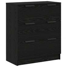 vidaXL Sideboard 3 Stück Schwarz Eichen-Optik 60 x 30 x 70 cm