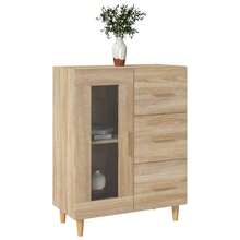 vidaXL Sideboard Sonoma-Eiche 69,5x34x90 Cm Holzwerkstoff - Yellow - View 4