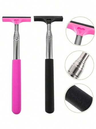 1pc Extendable Car Windshield Cleaning Brush, Car Rearview Mirror Rubber Scraper, Keep Your Car Clean And Shiny!
