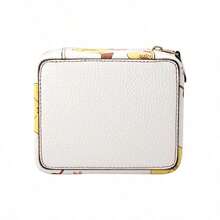 Coach صندوق مجوهرات 09 بطبعات زهرية وشعار حرف ذهبي وتفاصيل من الجلد، حقيبة تخزين، حقيبة مستحضرات تجميل صغيرة، خيارات ملونة للنساء CH855-IMCAH