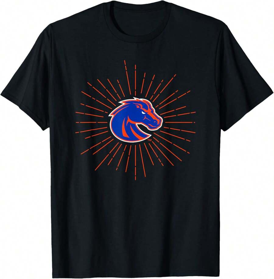 Boise State University BSU Broncos Burst T-Shirt - Black - View 1