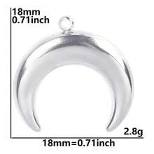 2pcs Heart Lock & Crescent Moon Pendant, 304 Stainless Steel Charm Jewelry Making Supplies, Witch Heart Moon Pendant, DIY Necklace, Keychain, Earrings, Bracelet Decoration, 18k Plated PVD, Unisex
