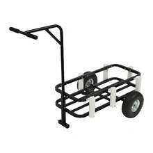 Black Fishing Roller Car Beach Fishing Cart W/ Anti-Skid Wheel For Fishing, Traveling, Shopping, Moving, Camping - màu đen - Xem 8