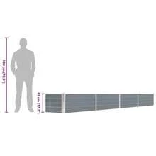 vidaXL Garten-Hochbeet Verzinkter Stahl 320*40*45 Cm Grau - Xám - Xem 9