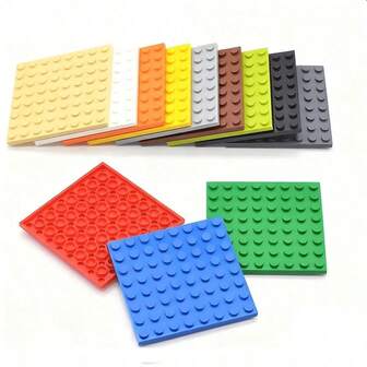 10 Stücke 8x8 Noppen Bauplatten Doppelseitige Basis Kinder DIY Bausteine Spielzeug kompatibel mit 41539