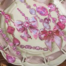 15pcs/Pack Gemstone & Faux Pearl Chain Themed Stickers For Scrapbooking, Creative Aesthetic Sticker Decals, DIY Decorative Craft Materials, Holiday Gifts, Personalized Scrapbook School Supplies Scrapbook Supplies Stationery Funny Stickers Laptop Stickers Kindle Phone Stickers - View 7