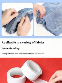 Self-Adhesive No-Sew Hem Tape - Easy Adjust Pant Length, Convenient & Quick, White, No Sewing Required, Pant Length Adjustment | Easy Stick | Self-Adhesive Tape - Multicolor - View 5