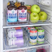 56930M2 Linus Almacenamiento para Refrigerador y Congelador, Organizador de Latas para Cocina, Transparente, 11x 5.5x 3.5, 2 piezas - Grande - Ver 7