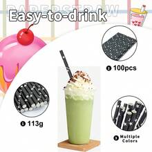 100 ماصة ورقية على شكل نجمة، عيار 6 مم/0.24 بوصة، طول 197 مم/7.75 بوصة، متوفرة بثلاثة ألوان، سميكة وعديمة الرائحة، سماد طبيعي، مناسبة للحليب، ميلك شيك، عصائر، مشروبات استوائية، مثالية لعيد الحب على الشواطئ، حفلات هاواي، الحانات، موسم العودة إلى المدرسة - لا غنى عنها للتخييم - متعدد الألوان - مشاهدة 3