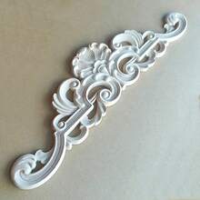 2pcs Unfinished Wooden Carved European Retro Decorative Appliques, Featuring Intricate European Relief Patterns, Suitable For Cabinets, Doors, Furniture, Accent Walls, Entryways, Stairways, Christmas Decor, DIY Decoration, Architectural Trim - Multicolor - View 4