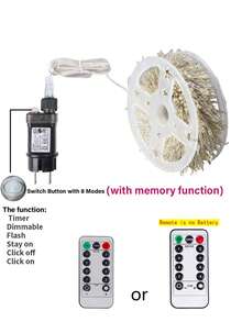 6m-50m Fairy Light LED Cluster Firecracker String Lights Christmas Garland For Birthday Home New Year Christmas Tree Garden Party Wedding Decor Lamps