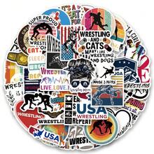 53PCS Wrestling Stickers Aesthetic Vinyl Stickers High Quality Stickers Decals Scrapbook,Journaling,Laptop,Bumper,Skateboard,Water Bottles,Computer,Phone Stickers Can Bring A Lot Of Fun To Your Life,The Perfect Gift For Adults - Multicolor - View 1
