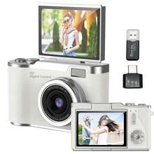 كاميرا رقمية عالية الدقة للتصوير الفوتوغرافي، كاميرا رقمية قابلة للطي محمولة للتصوير والتسجيل المباشر، كاميرا مدمجة بطراز كلاسيكي لالتقاط الصور وتسجيل الفيديوهات، كاميرا سفر مناسبة للمراهقين والطلاب والمبتدئين، هدية مثالية لعيد الهالوين والكريسماس وأعياد الميلاد