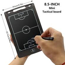 8.5/16英寸液晶电子足球战术训练板，篮球战术板，数字策略标记板，足球专用教学黑板，带笔，可重复使用无尘无墨足球/篮球战术板，适用于运动足球和篮球训练、策略规划，适合足球和篮球运动员和体育爱好者的圣诞节/生日礼物