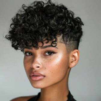 Black Short Pixie Wig, Blonde Short Curly Natural Synthetic Wig, Women's Short Curly Wig, Machine-Knitted Full-Cap Wig, Suitable For Everyday Wear, Holiday Costumes And Cosplay. Natural Appearance.