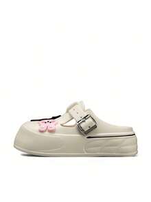 WEIDE Sandalias de mujer estilo casual con adornos DIY, sandalias cómodas y ligeras de EVA para verano - Blanco - Ver 4
