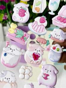 1 Set Random Cute Animal Stickers - 3D Foam Stickers, Suitable For Crafts, Scrapbooking, Journals And DIY Projects. Adorable Animal Patterns (Assorted Colors) - Multicolor - View 4