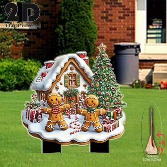 1 pieza Adorno de casa de estilo bohemio de 20 cm de acrílico para decoración navideña, versátil, resistente a arañazos y productos químicos, adecuado para decoración de jardín, sin necesidad de electricidad