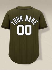 Custom Baseball Jersey Striped Button Down Shirts Personalized Sports Uniform For Men Women Youth