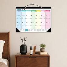 1 zestaw dużego rodzinnego kalendarza ściennego i biurkowego do powieszenia – 18-miesięczny kalendarz rodzinny do przeglądania w domu, odrywany miesięczny kalendarz z grubym papierem, idealny do planowania domu i rodziny (poniedziałek 2026 – czerwiec 2027)