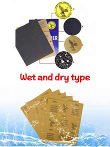 Papel de lija de marca Eagle genuino, papel abrasivo para pulir con agua para lijar pintura de coche, jade, palisandro, hojas de lijado fino de 2000 granos