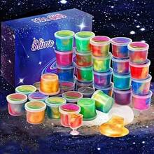 Starry Sky Slime, Beautiful, Elastic And Non-Sticky Starry Sky Slime Set, Gift Filler For Boys And Girls, Relieves Stress And Anxiety, Moisturizing, Super Soft Mud Toy - 4 - View 1