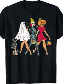 Halloween Witch Pin Up Retro Vintage Pumpkin Wo T-Shirt - 款式10 - 查看 1