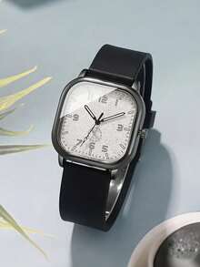 1pc Square Business Casual Outdoor Luxury Alloy Couple Quartz Watch With Stainless Steel Band, Suitable For Night Fishing, Adventure, Students, Casual Wristwatch - Multicolor - View 15