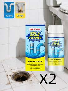 1pc/2pcs Pipe Cleaning, Deodorizing, Descaling, Pipe Unclogging Agent For Sink And Drain Pipes, Kitchen And Toilet Pipes, Quick Unclogging And Cleaning. Powerful Pipe And Drain Unclogging Agent, Effectively Removing Blockages. Liquid Cleaner For Clogged Pipes And Drains In Sinks Or Shower Basins. Liquid Pipe Cleaner For All Types Of Pipes
