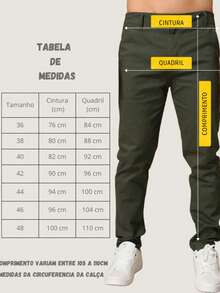 Kit 3 Men's Twill Pants Men's Pants With Lycra Elastane - GREY - BLACK - GREEN - View 2