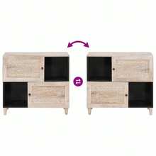 vidaXL Sideboard Weiß 33,5 x 80 x 75 cm - Weiss - Übersicht 9