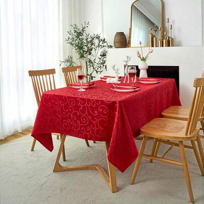 1 pieza Mantel de satén jacquard con estampado floral, tela decorativa cuadrada lujosa para el hogar, la cocina, la mesa de comedor, el armario de noche, adecuada para la cocina/comedor/fiesta