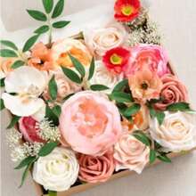 Artificial Flowers Box Set Aromatic Coral For DIY Wedding Bouquets Centerpieces Arrangements Party Baby Shower Home Decorations - متعدد الألوان - مشاهدة 7