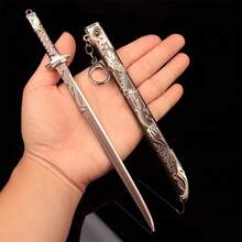 1件合金剑模型 - 五爪金龙剑带鞘，仿古复制品，复活节礼物，男士圣诞袜填充物，游戏，圣诞节，圣诞礼物，男孩玩具，解压玩具，青少年圣诞袜填充物，圣诞玩具，趣味 - 彩色 - 查看 7