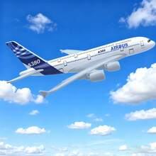 压铸金属飞机模型，适合收藏、送礼、桌面摆件 - 藍白色 - 查看 14