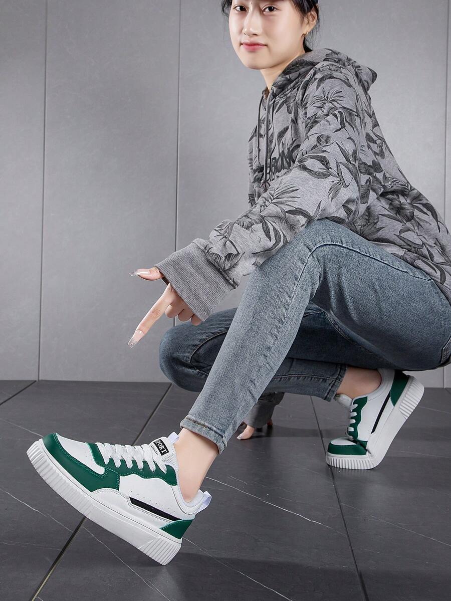 Chaussures d'entraînement extérieur pour hommes, chaussures décontractées, chaussures chaudes et imperméables, chaussures de sport et de travail noires à semelle épaisse, chaussures de sport pour femmes antidérapantes, résistantes à l'usure et doublées thermiquement - Vert - Voir 1