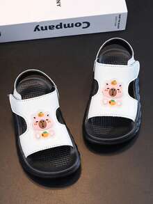 Sandalias de bebé / Sandalias planas de bebé / Zapatos de motocicleta de suela blanda para bebés y niños pequeños - Blanco - Ver 5