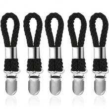 2/5 Stücke Geschirrtuchklemmen zum Aufhängen, Metall Küchenhandtuch Klammern mit Aufhängeschlaufe und Tuchhalter für Zuhause Küche Bad Schränke Tuchhalter