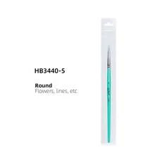 Xin Bowen 专业艺术和工艺绘画刷套装 - 耐用尼龙刷毛和光滑木柄艺术绘画刷套装适用于 DIY 工艺和节日装饰 - 薄荷綠 - 查看 12