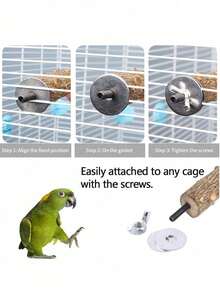 5 sztuk stojak na grzędę dla ptaków naturalny drewniany stojak na papugi gałąź, 3 grzędy z drewna winogronowego, 2 stojaki, widelec do mielenia łap, patyk do żucia dla papug, ćwiczenia treningowe gałęzie dla nimf, małe średnie ptaki