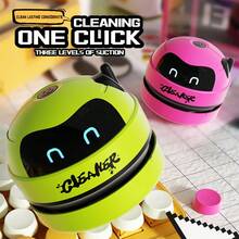 Mini Desktop Vacuum Cleaner, Robot Shaped, Portable Desktop Cleaning Tool, Suitable For Desktops, Portable Small USB Rechargeable Battery Vacuum Cleaner, Quiet Suction For Small Items, Crumbs, Erasers, Shavings, Suitable For Home, Office, Kitchen, Piano Keyboard, Great For Back To School Or Halloween Gifts - Multicolor - View 9