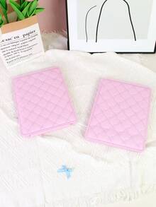 1pc Folding Rhombus Makeup Mirror, Elegant Minimalist Style For Bedroom Vanity Table, PU Material,Cheap,Stocking Stuffers,Makeup,Makeup Tools,Cheap Stuff,Gifts,Gifts For Women,Christmas Gifts