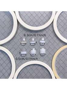 1卷自粘美甲法式线条贴纸，微笑线条条纹美甲导贴，塑料美甲贴纸，美甲模板贴纸，美甲配件胶带，美甲用品 - 彩色 - 查看 4