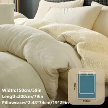 2/3pcs Duvet Cover Set, Winter Warm, Ultra-Soft, Fluffy, Crystal Velvet, Anti-Static, Skin-Friendly, Fade-Resistant, Fits Twin/Full/Queen/King Size, Machine Washable For Bedroom Home And Student Dorm, Luxury Bedding Set, Autumn Decor, Winter Decor