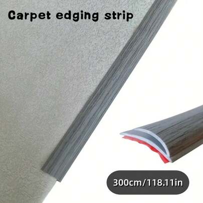 1pc Self-Adhesive Carpet To Tile Transition Strip - Flexible PVC Edge Protector For Doorways, Easy To Cut Design, Durable And Stylish Floor Solution, Carpet To Floor, Doorway Protection, Modern Aesthetics, Easy Installation, Floor Molding, Self-Adhesive Floor Molding, Floor Edge Trim, Underlayment Floor Trim, Floor Threshold, Floor Transition Strip (300cm/118.11 Inches)