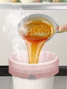 Heavy-Duty Leak-Proof Drawstring Garbage Bags, Upgraded And Thickened, Can Be Used Without Pulling, Suitable For Multi-Purpose Disposable Plastic Garbage Bags, Such As Bathrooms, Outdoors, Kitchens, Restaurants, Hotels, Etc. - Easy-To-Close Design - Cleaning Is More Convenient And Efficient - Baby Pink - View 9