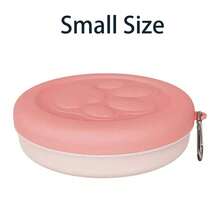 1pc Pet Travel Bowl, Portable Outdoor Pet Food Bowl, Pet Feeding Bowl, Multi-Functional Portable Snack Box, Essential For Cat/Dog Outdoor Travel, Small Size Pet Travel Bowl, Please Check Size Before Ordering