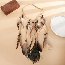 Bohemian Style Feather And Tassel Hair Clip - Retro Style Metal Hair Clip With Colorful Feathers, Suitable For Beach Vacations And Exotic Clothing, Beach Accessories Fashion Hair Bands Elegant Headbands Women Bandanas Winter Hair Accessories