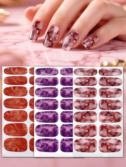 3pcs Nail Stickers & 1pc Nail File, Anime Girl Nail Art Stickers Full Nail Wraps, Self-Adhesive Nail Decals, DIY Nail Art Decorations For Women And Girls
